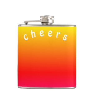 Funny Flask with Text Cheers - Customizable