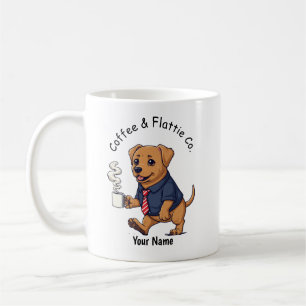 Funny Flat-Coated Retriever Business Suit Coffee  Mug