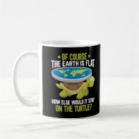 Funny Flat Earth Society Turtle Humour