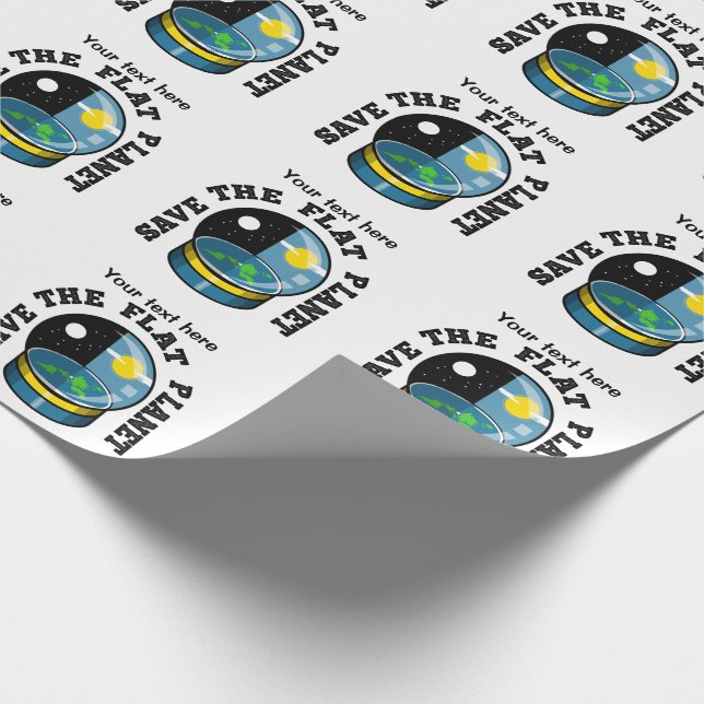Funny Flat Earth Wrapping Paper (Corner)