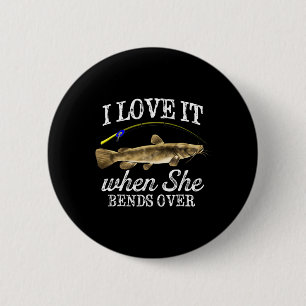 Funny Flathead Catfish Fishing Freshwater Fish Gra 2 Inch Round Button