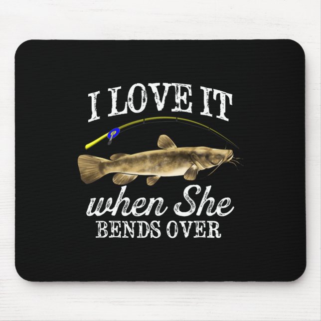 Funny Flathead Catfish Fishing Freshwater Fish Gra Mouse Pad (Front)