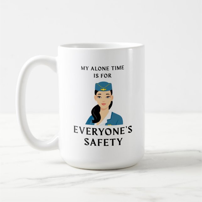 Funny Flight Attendant Coffee Mug (Left)