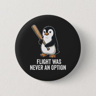 Funny Flightless Bird Penguin Design 2 Inch Round Button