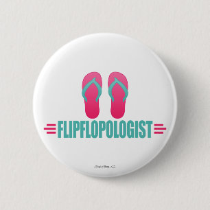 Funny Flip Flops 2 Inch Round Button