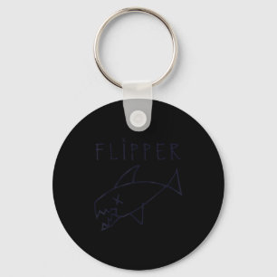 Funny Flipper Fish Die Sarcastic Graphic  Keychain