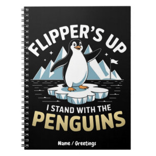 Funny Flippers Up, Stand With The Penguins Bold Notebook