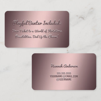 Funny Flirting Business Card