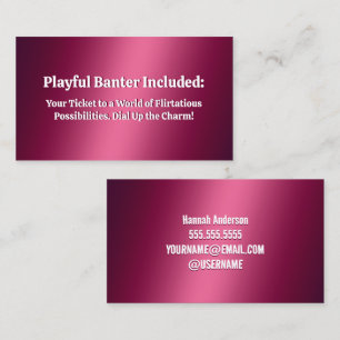 Funny Flirting Business Card