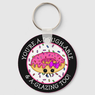 Funny Flirty Doughnut Pun Keychain