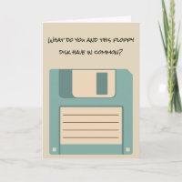 Funny Floppy Computer Disc Retirement Card