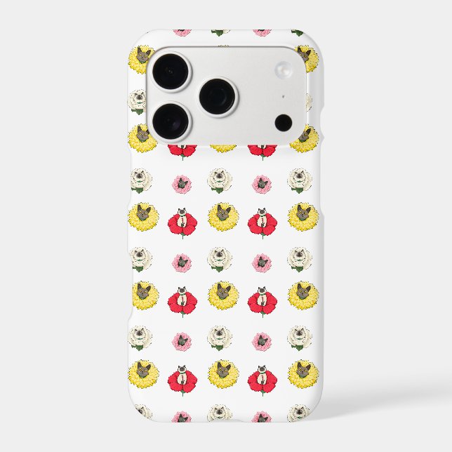 Funny Floral Cat Faces  (Back)