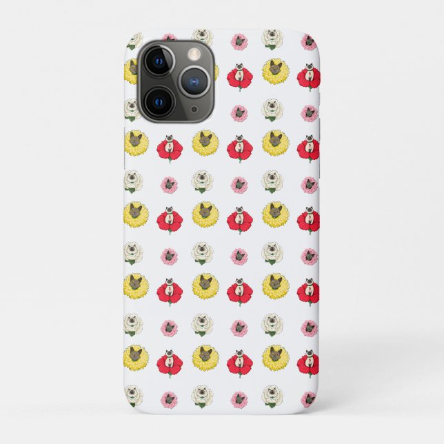 Funny Floral Cat Faces  Case-Mate iPhone Case (Back)