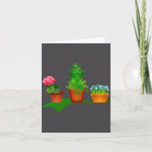 Funny Floral Plant Manager Front And Back Design Card