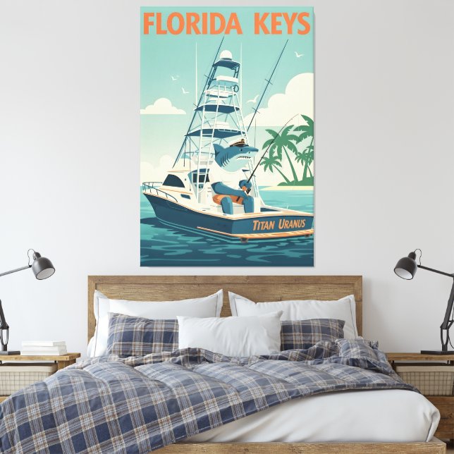 Funny Florida Keys  Canvas Print (Insitu(Bedroom))