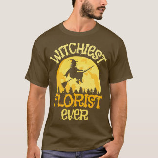 Funny Florist Witch Halloween Humour T-Shirt