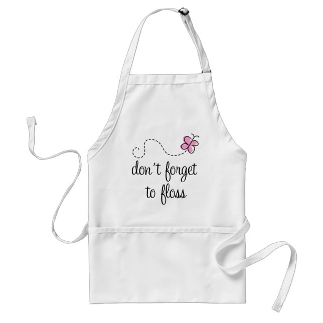 Funny Floss Dental Hygienist Apron (Front)