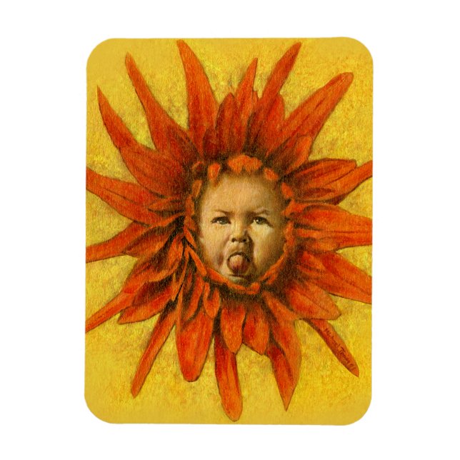 Funny Flower Baby Flexible Magnet (Vertical)
