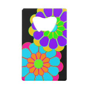 Funny Flower Power Bloom I II III Wallet Bottle Opener