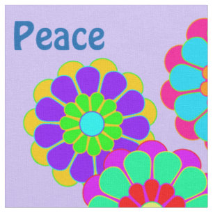 Funny Flower Power Bloom I II III + your idea Fabric