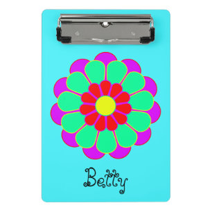 Funny Flower Power Bloom I + your backgr. & idea Mini Clipboard
