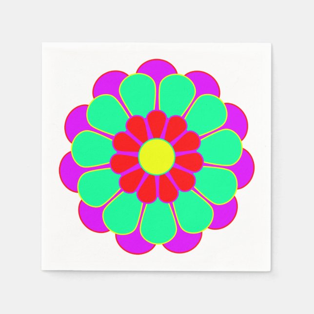 Funny Flower Power Bloom I + your idea Napkin (Front)