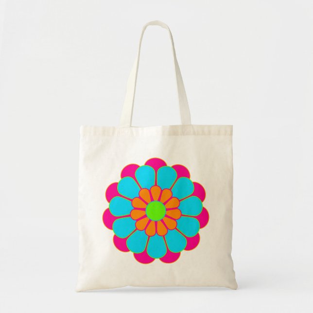 Funny Flower Power Bloom III Tote Bag (Front)