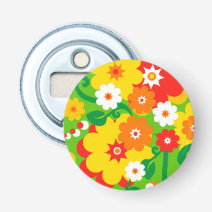 Funny Flower Power Wallpaper Bottle Opener