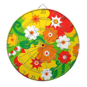 Funny Flower Power Wallpaper Dartboard