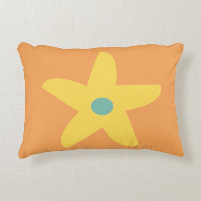 Funny Flower Throw Pillow (Front)