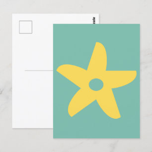 Funny Flower Throw Pillow Postcard
