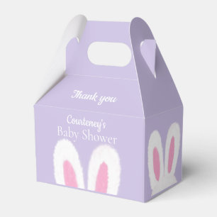 Funny fluffy bunny Baby Shower  Favor Box