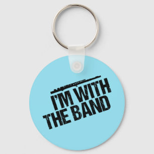 Funny Flute I'm With the Band Keychain