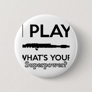 funny flutes design 2 inch round button