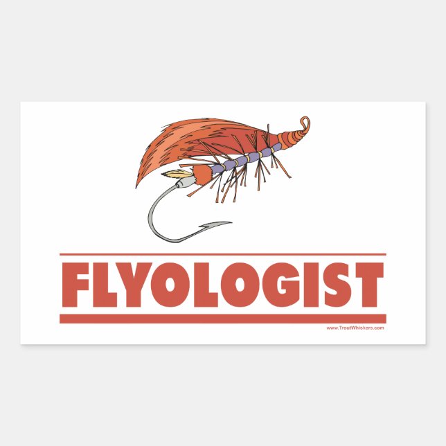Funny Fly Fishing Sticker (Front)