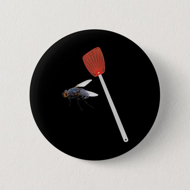 Funny Fly Swatter Pro Biden Harris 2020 Debate Sar 2 Inch Round Button (Front)