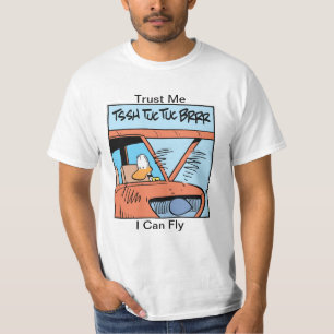 Funny Flying Humour Cartoon Shirt