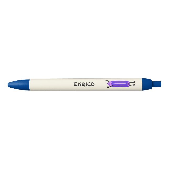 Funny flying pencil black ink pen (Front)