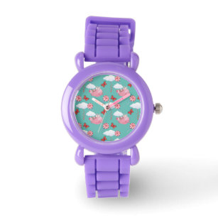 Funny Flying Pig Pattern Watch