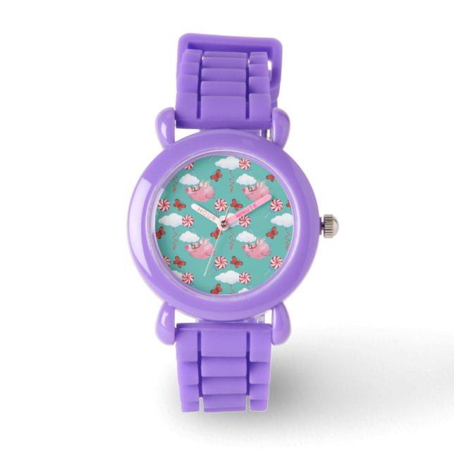 Funny Flying Pig Pattern Watch (Front)