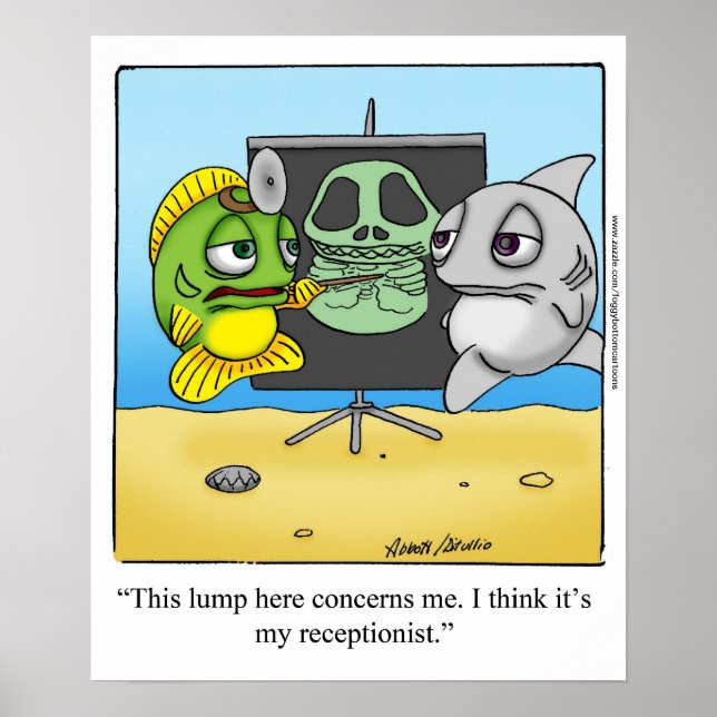 Funny "Foggy Bottom" Cartoon Poster (Front)