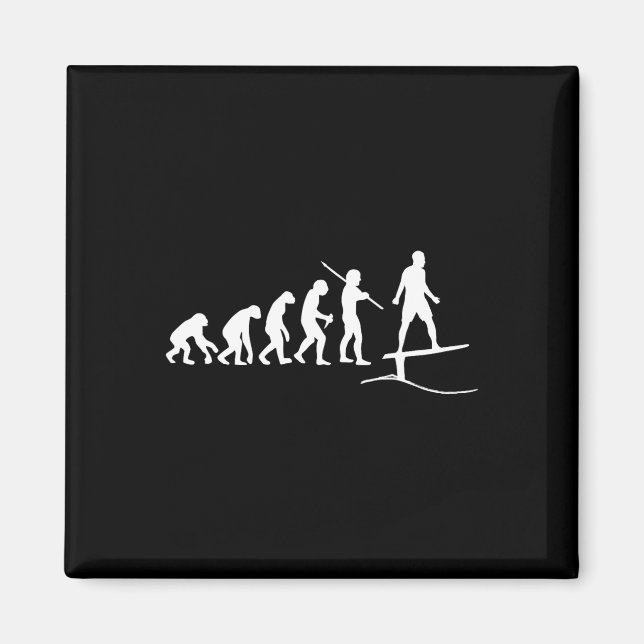 Funny Foils Surfing Boarding Evolution Wave Surf F Magnet (Front)