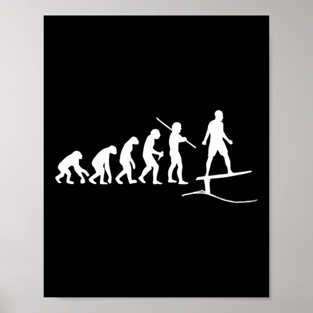 Funny Foils Surfing Boarding Evolution Wave Surf F Poster (Front)