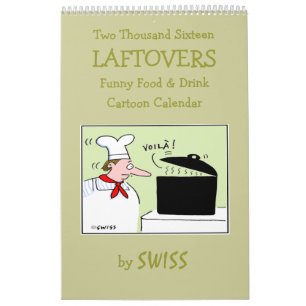 Funny Food Cartoon Kitchen Calendar for Foodies