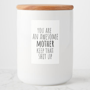 funny food container gift for mom 2025  label
