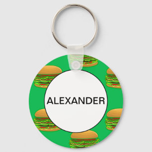 Funny Food Pattern Keychain