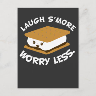 Funny Food Pun - Laugh S'more Worry Less Postcard