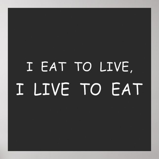 Funny food sayings poster (Front)