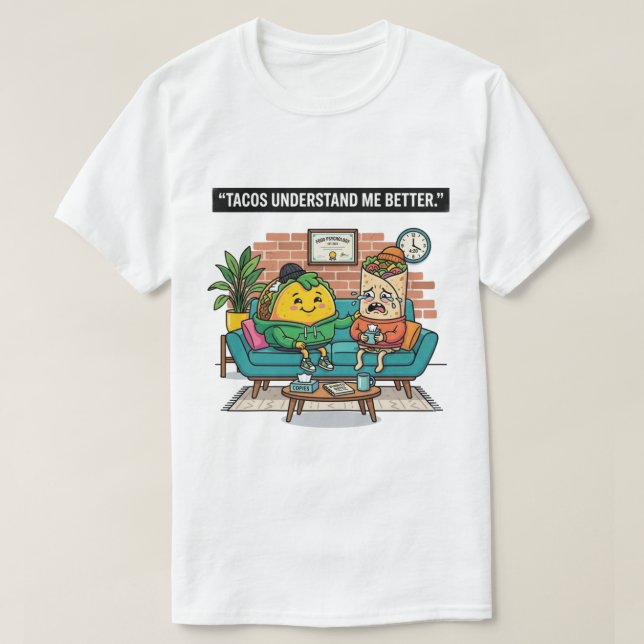  Funny food-themed vector design featuring  T-Shirt (Design Front)