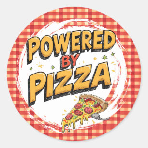 Funny Foodie Accessory pizza lover power Classic Round Sticker
